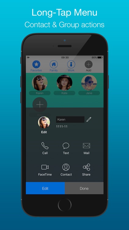 GoDial Pro - Speed Dial/FaceTime, Group Text/Email