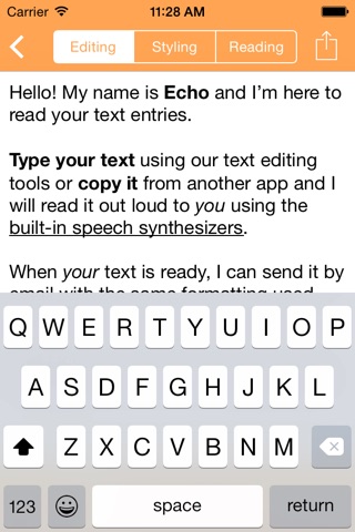 Echo - Multilingual Text Reader & Editor screenshot 3