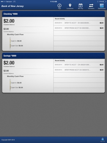Bank of New Jersey for iPad screenshot 2