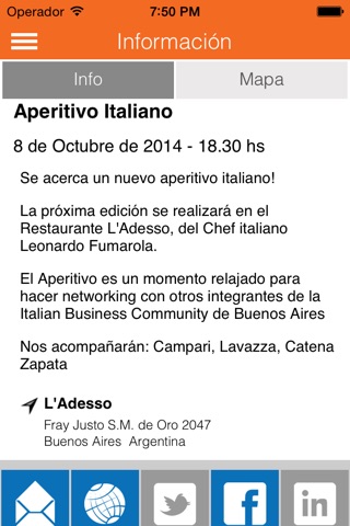 Aperitivo Italiano - Cámara de Comercio Italiana en la República Argentina screenshot 2