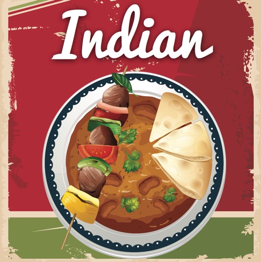 Indian Food. Quick and Easy Cooking. Best cuisine traditional recipes & classic dishes. Cookbook icon