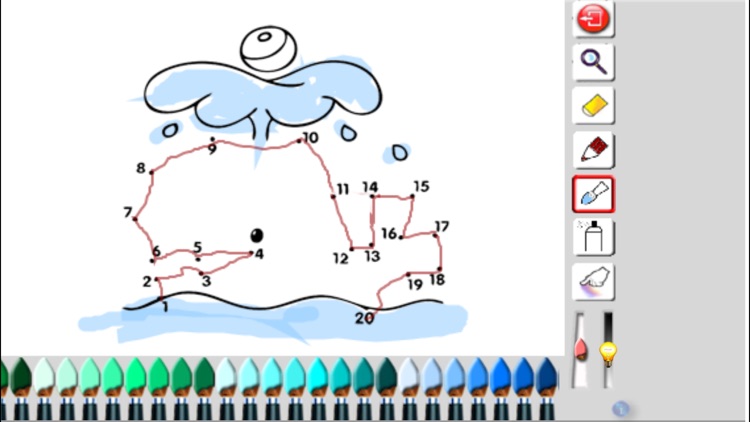 Colorings and drawing by numbers and dots