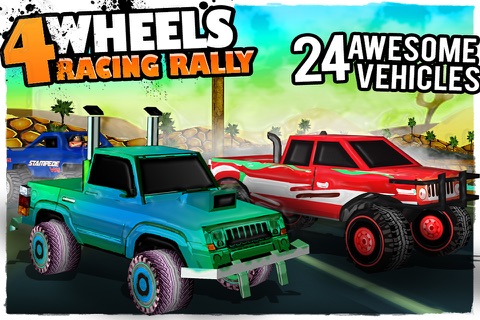 4 Wheels Racing Rally ( 3d Monster Truck Race Game ) screenshot 4