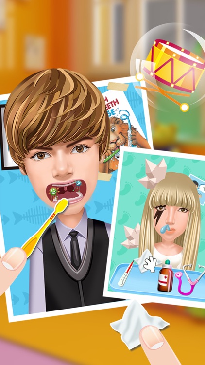Hollywood Little Dentist & Doctor - free celebrity care & surgery games for kids and girls
