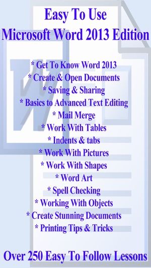 Easy To Use - Microsoft Word 2013 Edition(圖1)-速報App