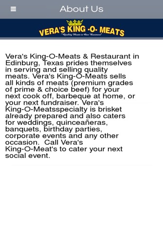 Vera's King O Meats - Edinburg screenshot 2