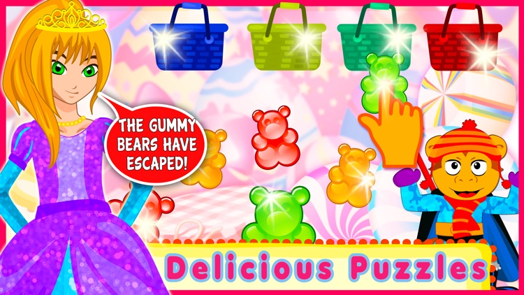 Valentine's Princess Candy Kitchen Deluxe -  Educational Games for kids & Toddlers to teach Counting Numbers, Colors, Alphabet and Shapes!