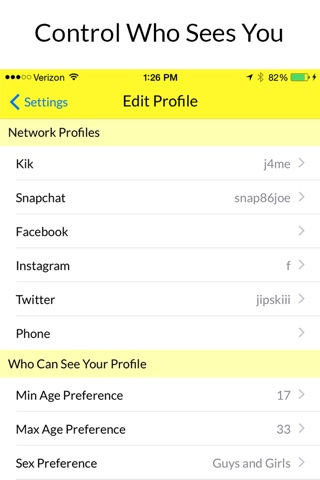 Frenzy - find other snapchat users and kik users screenshot 4
