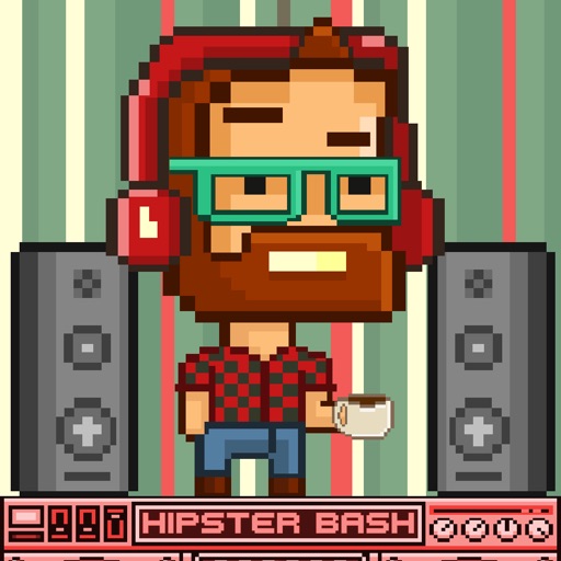 Hipster Bash FREE GAME - Funny Quick 8-bit Retro Pixel Art Games icon