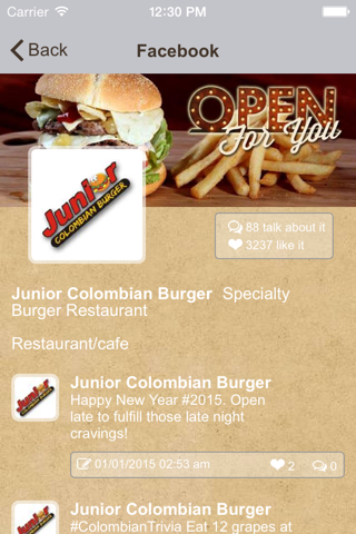 Junior Colombian Burger Apps screenshot 2