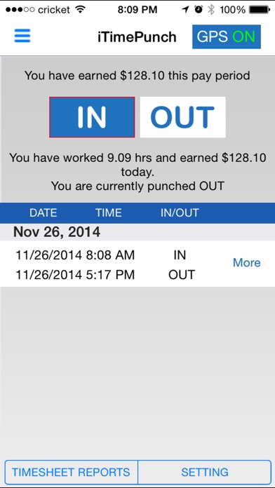 itimepunch work time clock for hourly employee timesheet tracking