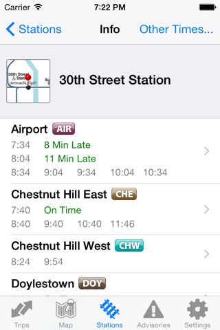 iTrans SEPTA Commuter Rail: Timetables and Live Delay Info screenshot 3