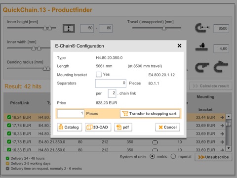 e-chain® product finder (13 m) screenshot 3
