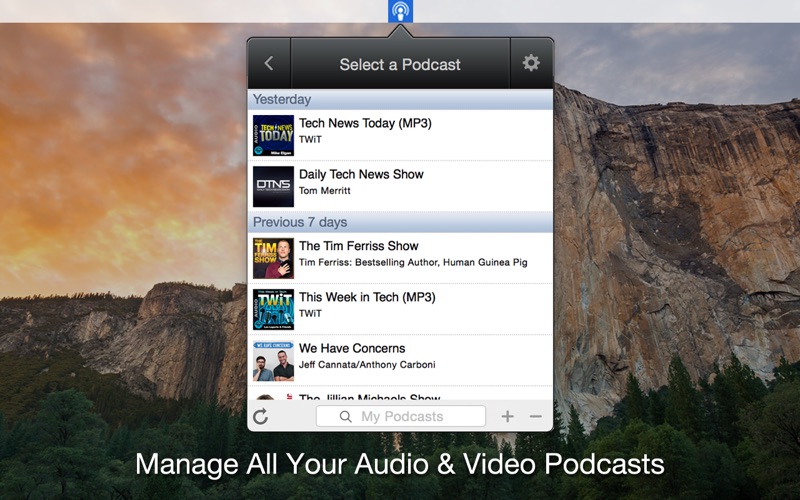 Menucast - Podcast Player &amp; Manager thumbnail 2