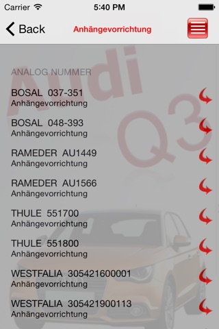 AutoParts  Audi Q3 screenshot 3