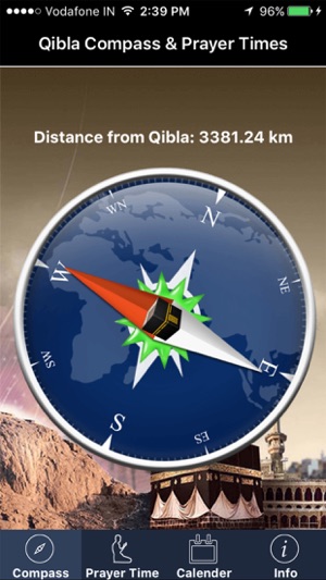 Qibla Compass : Prayer Times, Islamic Calendar, Azan(圖1)-速報App