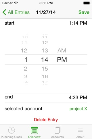 PunchClock - efficient time tracking screenshot 4