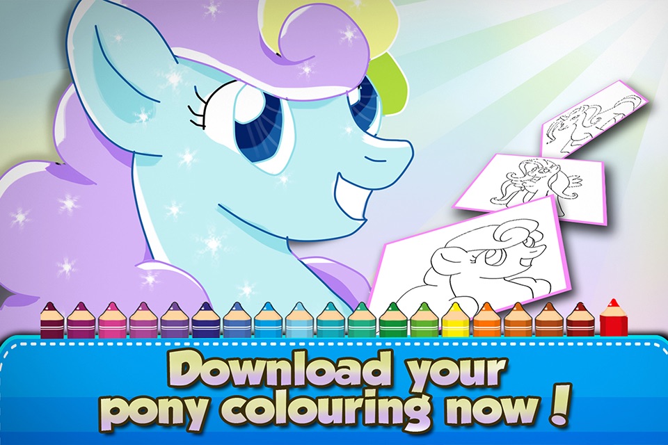 ` Pony Coloring book for Kids and Toddler Activities - Girl edition LITE screenshot 2