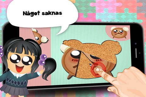 Free Play with Sakura chan Jigsaw Chibi Game for toddlers and preschoolers screenshot 4