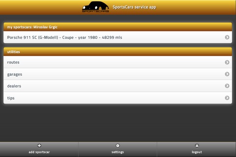 SportsCars service app screenshot 3