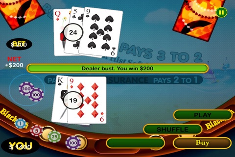 777 Lucky Beach Party Heaven Xtreme Casino Blackjack Blitz Games Pro screenshot 2