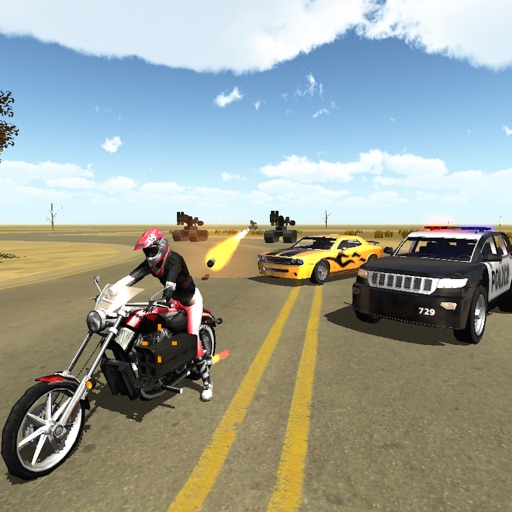 Gunship tanks vs Desert Biker Rider Rescue Police Car Games Icon