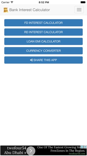 Bank Interest Calculator