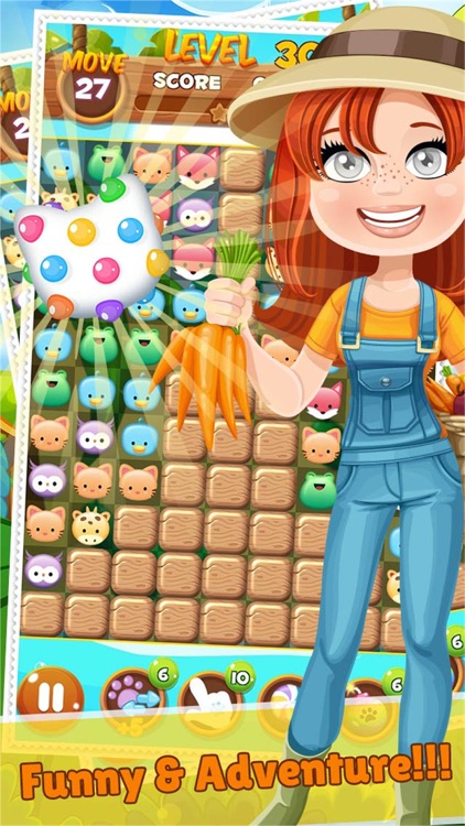 Happy Farm Crush Forest Challenge - Addictive Swap Match 3 Animals Fun Puzzles Games Free screenshot-3