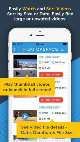 Game screenshot QuickSpace - Available Photo & Video Space and Video Viewer hack