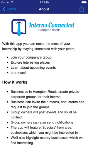 Hampton Roads Interns Connected