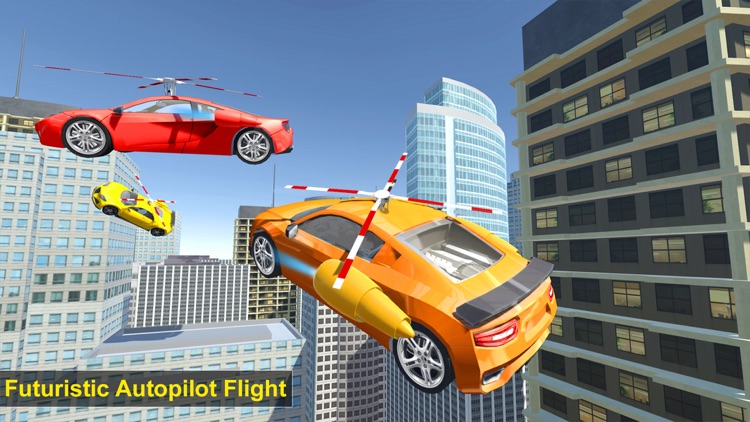 Flying Helicopter Car: Futuristic Autopilot Flight