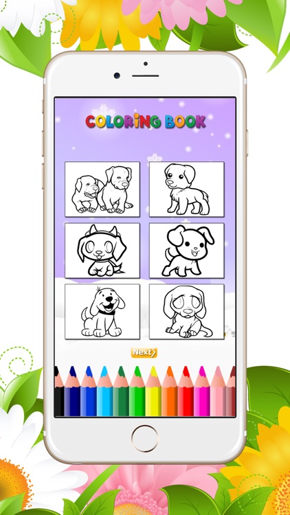 The Puppy Coloring Book: Learn to color and draw a puppy siberian and more, Free games for children