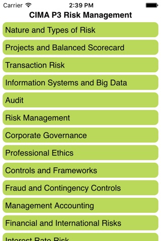 CIMA P3 Risk Management screenshot 2