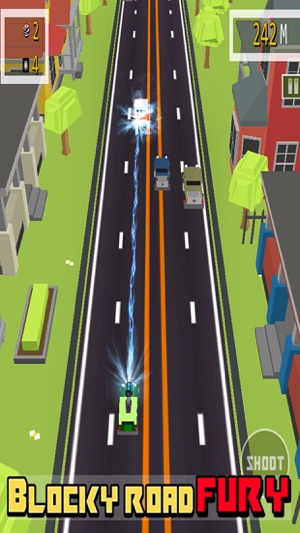 Blocky Road Fury - Free Car racing & shooting Game(圖2)-速報App