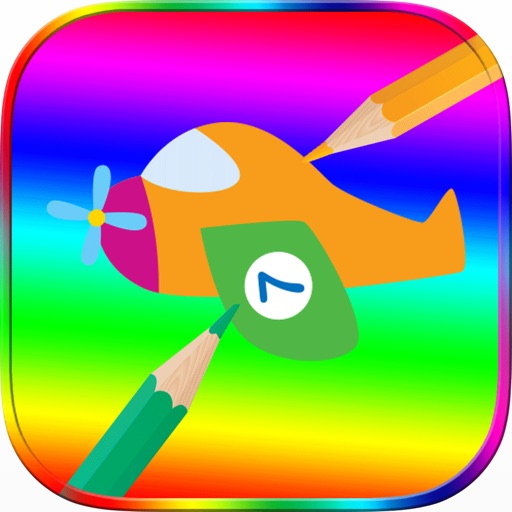 Airplane Coloring Book for Kids iOS App