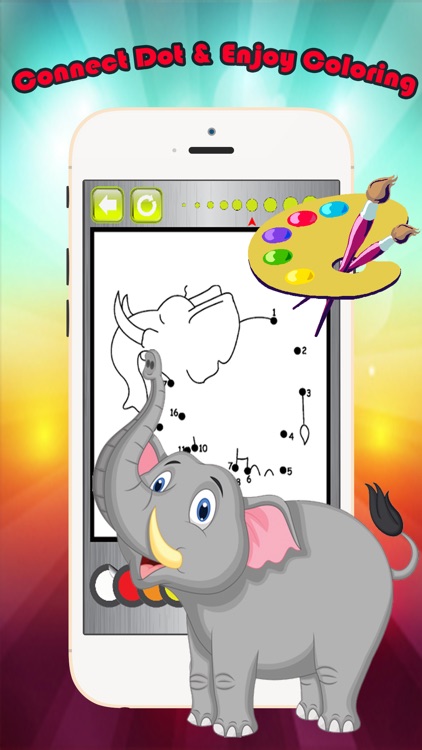 Animals Dot to Dot Coloring Book - Kids free learning games