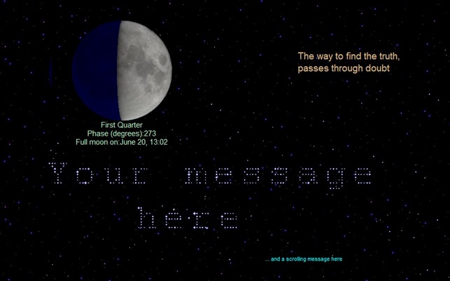 StarMessage screensaver