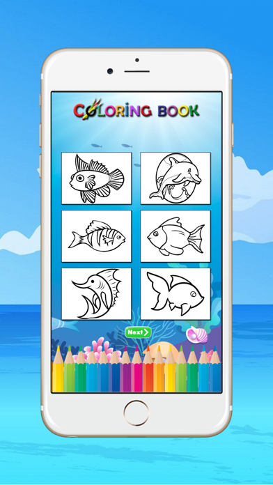 How to cancel & delete Fish Coloring Book for Children : Learn to color a dolphin, shark, whale, squid and more from iphone & ipad 2