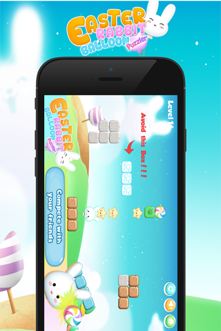 Easter rabbit balloon puzzler screenshot 3