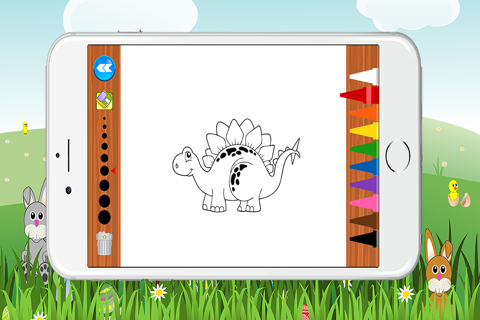 Coloring Book Little Dino Game for Kids Free screenshot 2