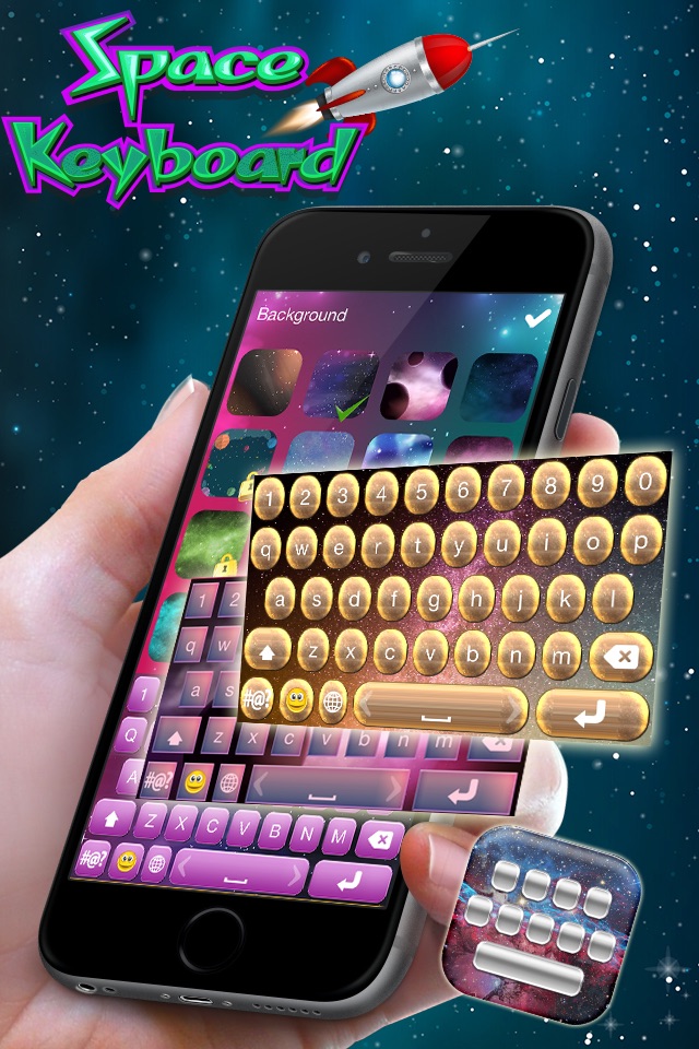Space Keyboard Free – Custom Galaxy and Star Themes with Cool Fonts for iPhone screenshot 2