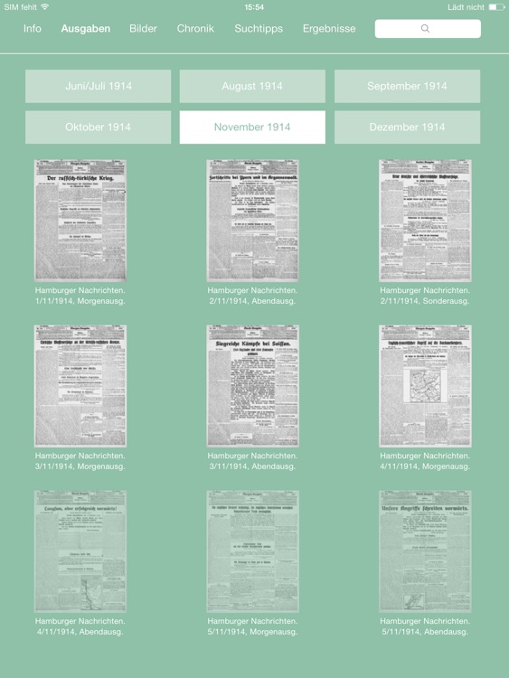 Weltbrand 1914 - Bilder und Berichte aus Hamburger Zeitungen