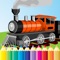 Train coloring book for kids