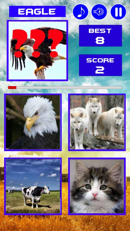 Animal Sounds Quiz  2016: Kids games