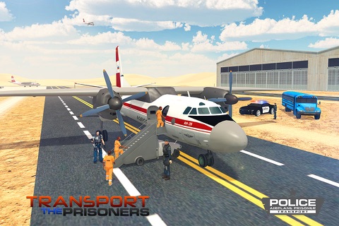 Police Airplane Jail Transport – 3D Flight Pilot and Transporter Bus Simulation Game screenshot 2
