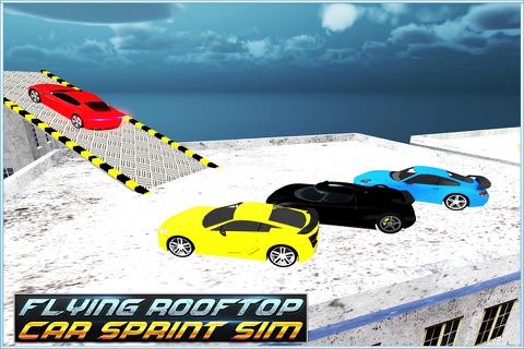 Flying Rooftop Car Sprint Simulator 3D - Stunt Car Driving Run Test Game screenshot 3