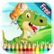 Icon Dinosaur Coloring Book HD 1 - All in 1 Dino Drawing and Painting Colorful for kids games free