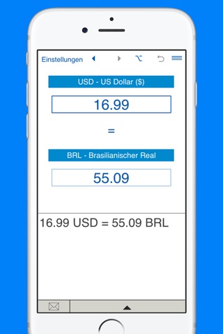 US Dollar to Brazilian Real and Brazilian Real to Dollar US price and currency converter screenshot 2