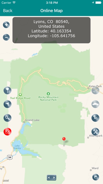 Rocky Mountain National Park Map