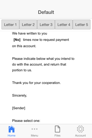 Payment Inquiry Letter screenshot 2